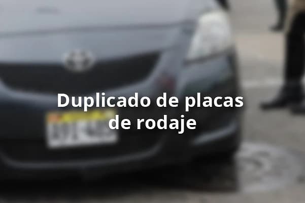 Duplicado de placas de rodaje