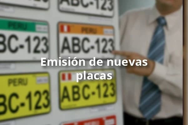 Emisión de nuevas placas